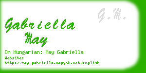 gabriella may business card